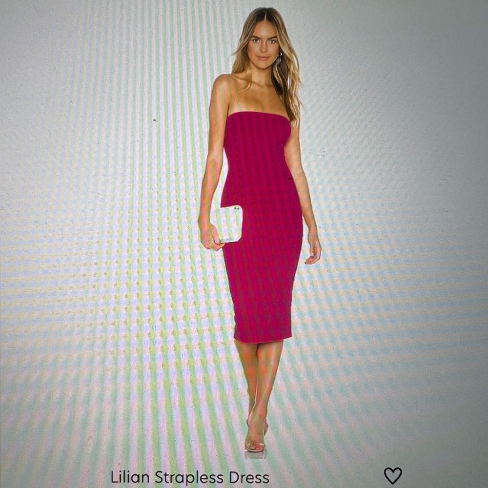 Superdown Strapless Dress - Vibrant Pink
